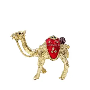Wholesale Products Luxury Gold Camel Figurine Trinket Box Metal Handicraft Souvenirs Gift