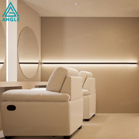 Élégante vitrine de salon sur pied en verre, unité de rangement modulaire pour perruques et produits de beauté, éclairage LED, robuste et personnalisable
