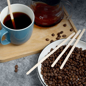 Varilla agitadora desechable de 14cm /18cm para café/miel de abeja/polvo 100 PCS/PACK con embalaje independiente - Product Image 1