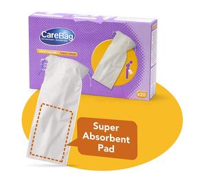 Wegwerpbaar draagbaar misselijkheidszakje met ritssluiting en diepdruk voor op reis - Product Image 3