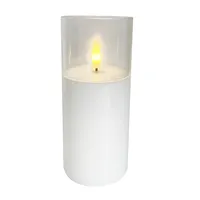 Conjunto de velas led, decorativo para o natal, sem chama, vidro, luz de vela, simulação