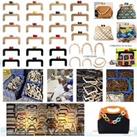 Cadre de sac à main à fermoir de 14cm 20cm-Fermeture en bois et acrylique pour la fabrication de sacs de bricolage, artisanat de portefeuille, fabrication en gros