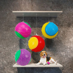 Dayanıklı 6.5cm tenis topu <span class=keywords><strong>Pet</strong></span> çiğnemek oyuncak diş temizleme için interaktif köpek gıcırtılı TPR topu plastikten yapılmış - Product Image 3