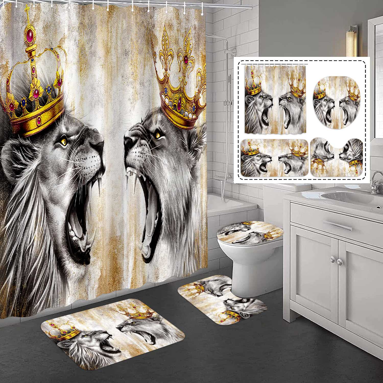 Lion (5) Lions à couronne dorée