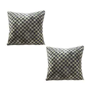 หมอนอิง DB Square ขนาด 45 ซม. สีเขียวเข้มลายตารางปักลายสไตล์หรูหราสำหรับตกแต่งห้องนั่งเล่น - Product Image 5