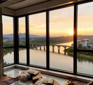 Finestre a Battente in Lega di Alluminio Moderna Beigeman con Taglio Termico, Doppi Vetri e Funzione Insonorizzante per Camere d'Albergo - Product Image 3