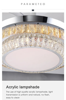 Ventilateur de plafond intelligent rétractable moderne de 42 pouces avec télécommande et lumière LED