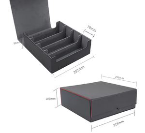 Large-Capacity Eco-Friendly Waterproof Four-Row Box 3000+ Game Card Storage Big Player Three <b>Kingdoms</b> Kill PU Leather Portable - Product Image 1