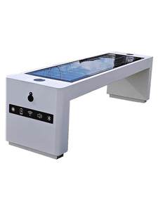 Chaise intelligente de jardin extérieure en acier inoxydable à énergie solaire avec port USB de charge sans fil, résistante à l'eau - Product Image 4