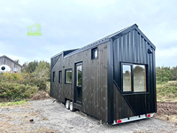 Petite maison alternative au logement traditionnel-Structure de conteneur en acier et en bois avec un design moderne pour une utilisation dans une villa et un appartement