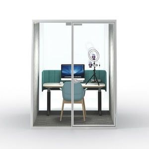 Cabina de Oficina para Reuniones Teletravéneas, Casa Prefabricada, Cabina Acústica Insonorizada, Cabina de Oficina Silenciosa para Exteriores - Product Image 6