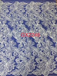 Vải Ren Thêu Mới Trên Lưới Với Kim Sa Bằng Máy - Product Image 2