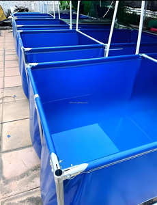 Réservoirs de pisciculture carrés flottants en PVC portables personnalisables Équipement d'aquaculture commercial durable pour le remplacement des cages à poissons - Product Image 3