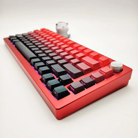 Spot Vente en gros transfrontalière Hongyun Toutou Gradient Side Engraved Luminous 133 Keycaps PBT Bicolore Profil Cherry