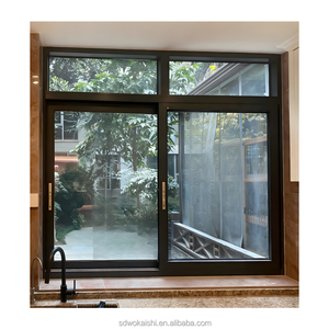 Fenêtre coulissante en aluminium avec moustiquaire de sécurité, conception à rupture de pont thermique pour villa au rez-de-chaussée, fenêtre extérieure antivol, certifiée CE Energy Star - Product Image 2