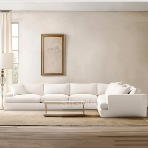 طقم أريكة من خشب الساج للاستخدام الداخلي، أثاث منزلي عصري بالجملة من المصنع - Product Image 2