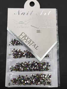 Diamants de verre à fond plat HQ Mixed Proc Discount, 4 grilles, pour accessoires de bijoux, nail art et création DIY, diamants ronds en cristal - Product Image 5