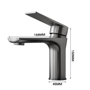Robinet de lavabo de salle de bain en acier inoxydable en gros <span class=keywords><strong>et</strong></span> robinet de lavabo en acier inoxydable gris anthracite anti-rayures - Product Image 1