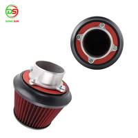Filtre à air universel 75mm Kits de tubes en aluminium Adaptateur double entonnoir Kit de filtre à air à haut débit Performance Car Cold Air Intake Kits
