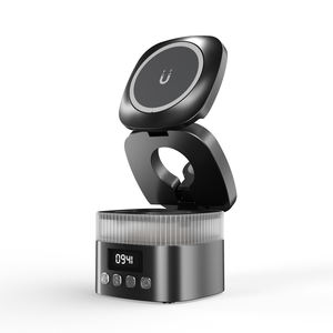 WISESIR ที่ชาร์จ GaN 15W รุ่นใหม่ ที่ชาร์จไร้สายแบบพับได้สำหรับวางบนโต๊ะ 3 in 1 แท่นชาร์จไร้สายแม่เหล็กสำหรับ IPad และสมาร์ทโฟน - Product Image 6