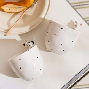 Taza de cerámica bonita con asa de animal de dibujos animados, taza individual para regalo 28362 - Product Image 1