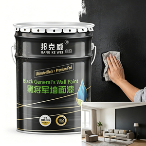 Peinture murale intérieure noire mate à base d'eau, faible odeur, haute couvrance pour fond de télévision et sortie d'air - Product Image 4