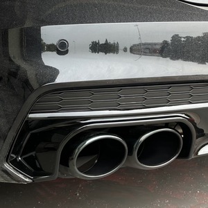 Coche <span class=keywords><strong>A7</strong></span> S7 ABS negro brillante difusor trasero parachoques trasero labio divisor con puntas de escape para <span class=keywords><strong>Audi</strong></span> <span class=keywords><strong>A7</strong></span> S7 <span class=keywords><strong>2020</strong></span> 2021 2022 2023 2024 - Product Image 5