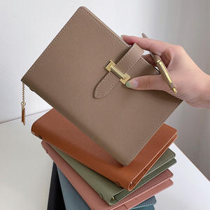 Alta Qualidade <span class=keywords><strong>A6</strong></span> PU Couro Anel Binder <span class=keywords><strong>Notebook</strong></span> LOGOTIPO Personalizado Negócios Hardcover Office Organizer para Mulheres Meninas Planejador Diário - Product Image 1