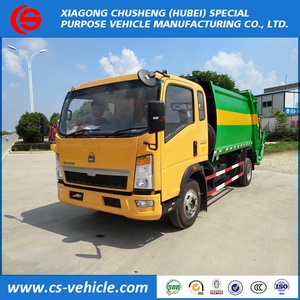 HOWO 4x2 140hp 8M3 5 tấn 8 tấn Nén xe tải chở rác Thùng Rác Máy Đầm Xe Tải - Product Image 4