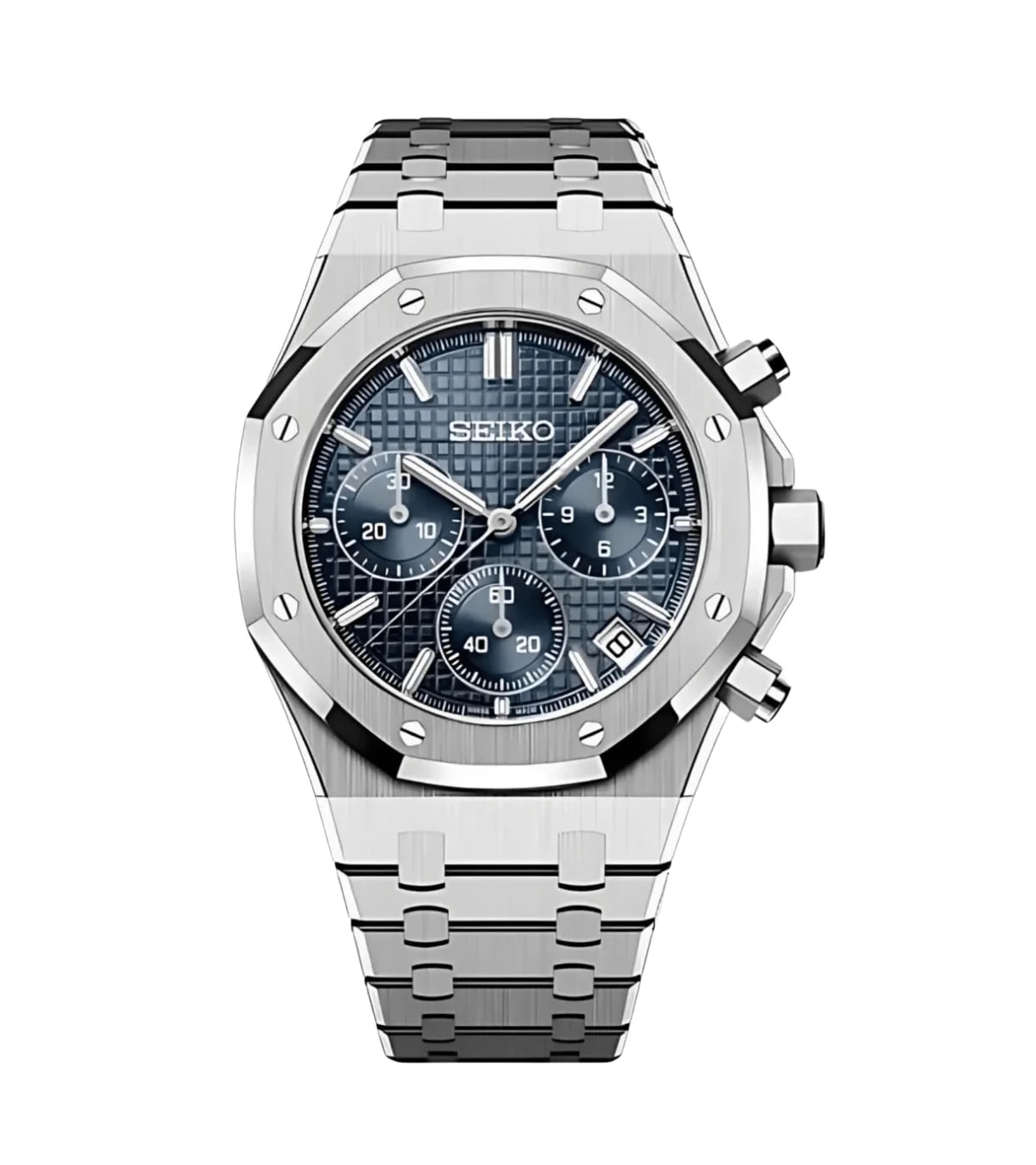 Новые мужские деловые кварцевые часы Seiko VK63 с циферблатом диаметром 41 мм и многофункциональным хронографом из сапфирового стекла