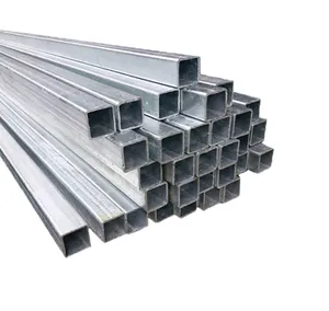 Tubo quadrado de revestimento de zinco, rolado, quente, dx51 d, aço galvanizado, retangular, tubo quadrado