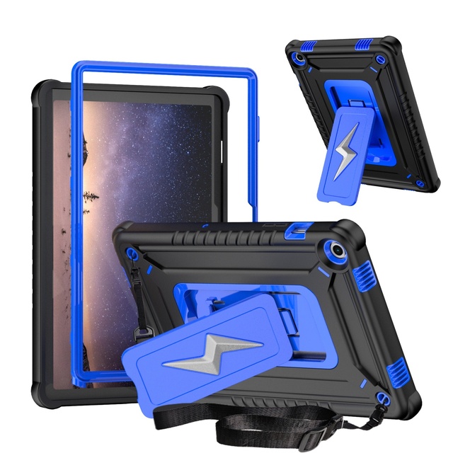 Multi-colored Anti-fall Tablet PC case for Samsung Galaxy Tab A9 + 11" 2023 SM-X210 3 in 1 Kids With Kickstand Drop Shock Proof
