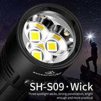 Alliage d'aluminium personnalisé de gros Lumens élevés 60W IP44 Camping Randonnée Lampe de poche LED rechargeable pour la chasse