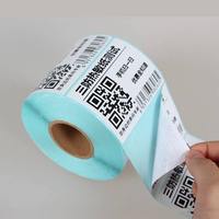 Étiquettes autocollantes thermiques vierges imperméables 100x100 4x4, rouleau de 500 feuilles, pour expédition, avec logo personnalisé