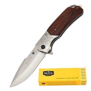 Couteau de poche BK Silver personnalisable de qualité OEM, manche en bois, lame pliante en acier inoxydable 3CR13 ultra-affûtée pour le camping et la randonnée - Product Image 2