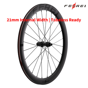 Jeu de roues de vélo de route en carbone Ferei 700C, frein à disque, clincher, tubeless, finition brillante, profondeur de jante 50 mm, roues pour le cyclisme sur route - Product Image 6