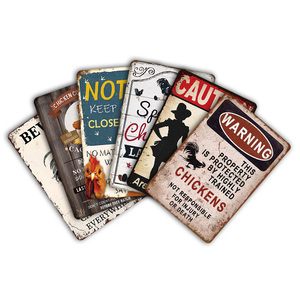 Juego de Letreros Metálicos Vintage de <span class=keywords><strong>Gallo</strong></span>, Decoración Retro para Pared de Granja, para Gallinero, Cocina y Hogar - Product Image 5