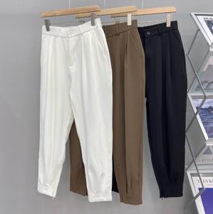 Pantalones <span class=keywords><strong>de</strong></span> seda <span class=keywords><strong>de</strong></span> <span class=keywords><strong>hielo</strong></span> para hombre, pantalón pequeño informal, con cintura elástica, nuevo, primavera y verano, <span class=keywords><strong>2022</strong></span> - Product Image 1