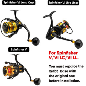 Perilla de ajuste de 45 mm de aleación de aluminio para manivela de carrete de spinning Shimano Nexave, perforada, compatible con Daiwa BG - Product Image 2