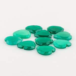 Piedras Preciosas de Ónix Verde en Forma de Corazón de 16 mm, Corte Rosa Facetado, para la Fabricación de Joyas, Cabujones Sueltos, Suministros para Manualidades - Product Image 3