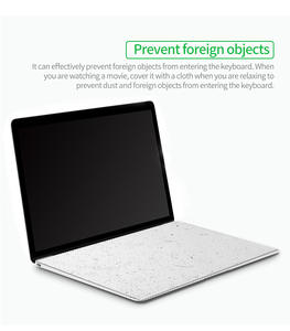 Housse de <span class=keywords><strong>clavier</strong></span> en microfibre imperméable et anti-poussière pour <span class=keywords><strong>MacBook</strong></span> (blanc, épaisseur 1 mm) certifiée CE/FCC - Product Image 4