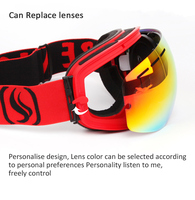 Masque de ski anti-buée à double lentille, personnalisable avec logo, pour adultes, idéal pour les sports de plein air – Vente chaude