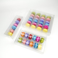Vente en gros 6 12 24 biscuits Macaron boîte d'emballage en plastique Transparent avec blister