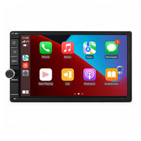 Autoradio universel 7 pouces 2 DIN avec écran tactile, CarPlay, Android Auto, navigation GPS et commande à bouton unique