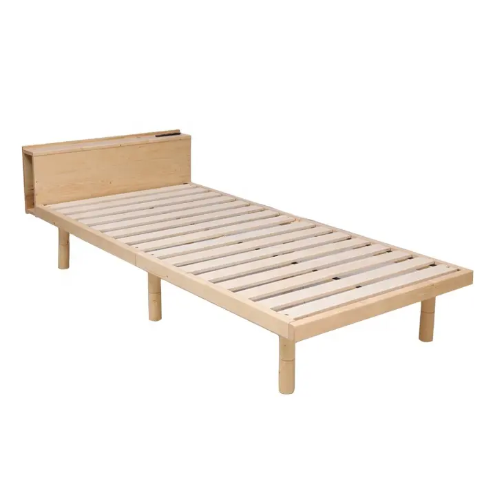 Zhonglu Wood Beds Frame Wooden Bedroom Sets with Wooden High Quality Solid No Box Spring Needed Slat House Bed Kids Japanese