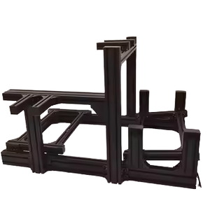 Offre Spéciale Haute Qualité : Cockpit de Simulation de Conduite Réglable pour Voiture, Série 6000, en Alliage d'Aluminium Noir, Profil en T, Découpe et Soudure - Product Image 1