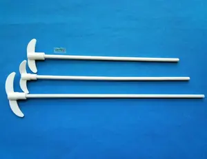 Agitador de barra dobrável de 25mm a 60cm, centrífugo ptfe, 2 lâminas, haste de agitador