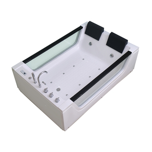 Hidro acrílico independiente moderno para jacuzzi, bañera de hidromasaje con Control Digital con cascada grande, escurridor de bañeras de hidromasaje para villas - Product Image 6