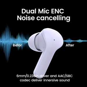 Écouteurs stéréo sans fil colorés BT V5.3, <span class=keywords><strong>casque</strong></span> mains libres en silicone avec affichage numérique de la capacité de la batterie, oreille étanche IPX5 - Product Image 5
