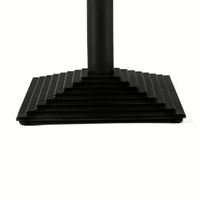 Base de table moderne en fer avec finition chromée, surface noire thermolaquée pour meubles de salle à manger d'extérieur et de cuisine